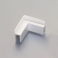 エスコ 70x70mm プラダン用コーナー(SxW・R用/白/2個) EA911BG-12 1セット(80個:2個×40パック)（直送品）