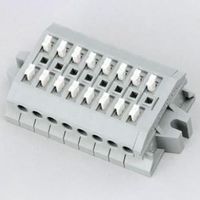エスコ 8極[AC/DC300V/10A] スクリューレス端子台(中継用) EA940DM-68 1セット(5個)（直送品）