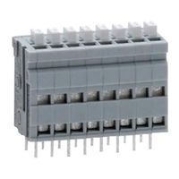 エスコ 8極[ 50V/ 3A] スクリューレス端子台(基板用/白) EA940DM-208 1セット(20個)（直送品）