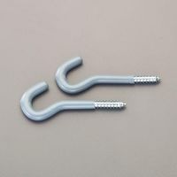 エスコ 92x 39x 6.3mm フック(ビニールコーティング/2個) EA951FZ-14 1セット(20個:1個×20パック)（直送品）