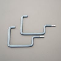 エスコ 125x108x 9mm フック(ビニールコーティング/2個) EA951FZ-17 1セット(10個:1個×10パック)（直送品）