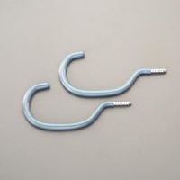 エスコ 150x 71x 6mm フック(ビニールコーティング/2個) EA951FZ-19 1セット(20個:1個×20パック)（直送品）