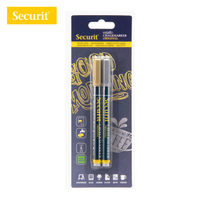 Securit　Chalkmarkers　チョークマーカー（スリム）ゴールド＆シルバー各1本/箱　1箱(2本入)（直送品）