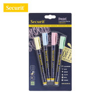 Securit　Chalkmarkers　チョークマーカー（スリム）パステルアソート4本入/箱　1箱(4本入)（直送品）