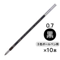 三菱鉛筆uni ジェットストリーム多色・多機能用替芯　紙パッケージ　0.7ｍｍ　黒 SXR8007K.24 1箱（10本入）