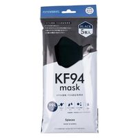 中京医薬品 クイックシールドKF94マスク ブラック ふつうサイズ 5枚入 4514544053454 1袋(5枚入)×12セット（直送品）