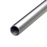 DSメタル アルミ丸パイプ　アルマイト付　ｔ３ｘ１３０Φｘ４ｍ　シルバー 085857 1本（直送品）