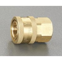 エスコ Rc 1/2” 雌ねじカップリング(中圧用/真鍮) EA140BC-4 1セット(2個)（直送品）