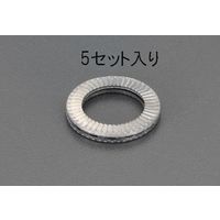 エスコ 6.5x10.8x2.2mm ゆるみ止ワッシャー(ステンレス/5個) EA949WN-54 1セット(25個:5個×5袋)（直送品）