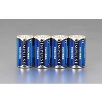 エスコ [単1x 4本] アルカリ乾電池(IMPULSE) EA758YT-1A 1セット(20本:4本×5パック)（直送品）