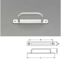エスコ 79mm ランセル取手(ステンレス製) EA948BJ-91 1セット(4個)（直送品）