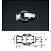 エスコ 64x23mm パッチン(ステンレス製) EA951BR-5 1セット(4個)（直送品）