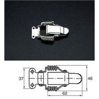 エスコ 87x37mm パッチン(ステンレス製) EA951BR-5B 1セット(3個)（直送品）