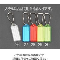 エスコ 24x57mm ネームタグ(イエロー/10個) EA956VL-29 1セット(50個:10個×5パック)（直送品）