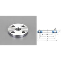 エスコ 1・1/2”/10K 溶接差込みフランジ(ステンレス製) EA469FJ-14A 1セット(2個)（直送品）