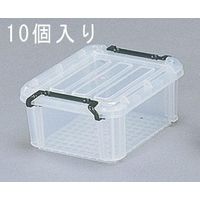 エスコ 210x165x 95mm 収納ケース(バックル付/クリア/10個) EA506AB-34B 1ケース(10個)（直送品）