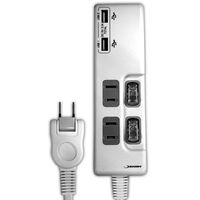 磁気研究所 USB2ポート付き 節電タップ(AC×2+USB×2) HDUTC2U2WH 1個