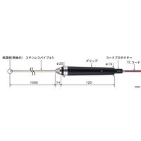 安立計器 高精度ハンディタイプ温度計用温度センサ 半固形物・液体一般用温度センサ BSMシリーズ BSM-51E-100-TC1-ASP（直送品）