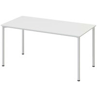 アスクル マルチワークテーブル 幅1500×奥行750×高さ720mm ホワイト天板・ホワイト脚 1台（2梱包）  オリジナル（わけあり品）