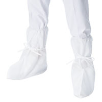 アスクル 不織布シューズカバー ロング（SMS）ホワイト　使い捨て　足カバー　シューカバー　靴カバー　ディスポ　白　1袋（10足入） オリジナル