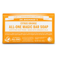 ドクターブロナー マジックソープバー（magic soap） 石鹸 シトラスオレンジ 140g　1セット（5個）