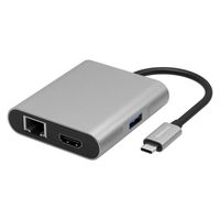 ドッキングステーション Type-C接続 LANポート×1 HDMI×1 USB-C（100W）×1 USB-A×1 USBハブ 1個
