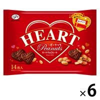 ハートチョコレート（ピーナッツ）袋 14枚 6袋 不二家 チョコレート