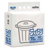 日本サニパック 環優包装フォルタ 薄口 白半透明 70L 100枚 0.030mm FU7H 1箱（400枚：100枚入×4パック）（取寄品）