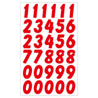ササガワ アドポップ 数字シールセット 赤 23-199 1セット（15シート袋入×10冊袋入）（取寄品）