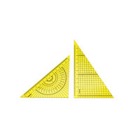 TTC 方眼カラー三角定規セット 13cm イエロー 118435 1セット（2個）（直送品）