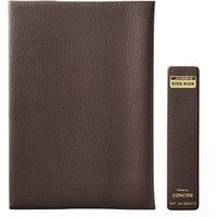 チナ茶 ブックカバー TTC 皮革調ブックカバーNo.14 A4 黒 325017 1個 - アスクル