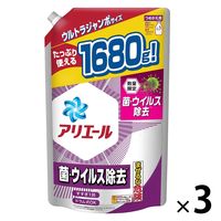 アリエール ジェル 菌・ウイルス除去 詰め替え ウルトラジャンボ 1680g 1セット（3個入） 洗濯洗剤 P＆G