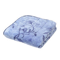 西川 敷きパッド シングル 洗える やわらか ブルー 花オーナメント柄 CM02522406 1枚（直送品）