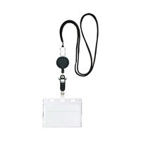 ソニック リール式吊下名札 黒 チャックタイプ NF-412-D 1セット(5個)