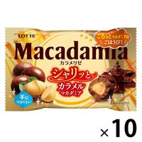 【ワゴンセール】マカダミアチョコレートポップジョイ＜カラメリゼ＞ 1セット（1個×10） ロッテ チョコレート