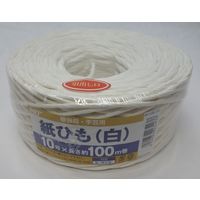 アイネット 紙ひも10号 白 100M IH-105-151 1セット(4巻)（直送品）
