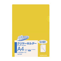 コクヨ クリヤーホルダー10枚A4黄フーB750YX10 フ-B750YX10 1パック（10枚）