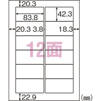 ヒサゴ エコノミーラベル１２面 ELM007S 1袋