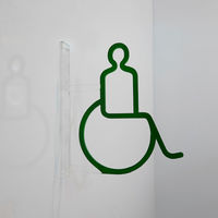 タム ツケレルン　１Ｗａｙピクトサイン（身障者・バリアフリー０１）　緑 1way-0005-GR 1個（直送品）