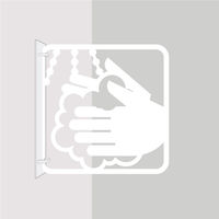 タム ツケレルン　３Ｗａｙピクトサイン（手洗い）　白 3way-0047-WH 1個（直送品）