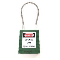セーフラン安全用品 ロックアウト用ケーブルパドロック 14688-1 1個（直送品）