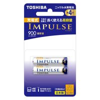 東芝ニッケル水素充電池（IMPULSE） 単4形2本パック 900mAh TNH-4AH 2P 1個