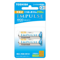 東芝ニッケル水素充電池（IMPULSE） 単3形2本パック 1900mAh TNH-3ME 2P 1個