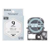 キングジム PROテープマット模様スター黒文字 SBM9B 3個（直送品）