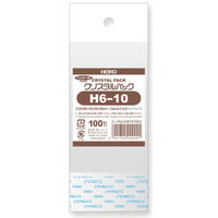 【OPP袋シール付】シモジマ クリスタルパック H6-10 （ヘッダー付） 1袋（100枚入）