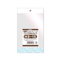 【OPP袋シール付】シモジマ クリスタルパック H9-15 （ヘッダー付） 1箱（100枚入×10袋）