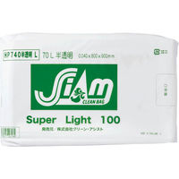 クリーン・アシスト スーパーライト70L 0.040mm 半透明 100枚 HPL740 331240 1箱（4個）（直送品）