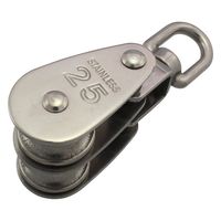 ハイロジック 11392 ステンレス 豆ブロック (2車) 25mm 1個（直送品）