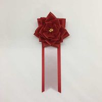 渡辺徽章 徽章リボン 特小リボンバラ 赤 24個入 WK-BSSR 1セット(3組)（直送品）