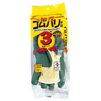 おたふく手袋 オタフク 強力ゴム張り 3双組 グリーン #315 1パック（3双）